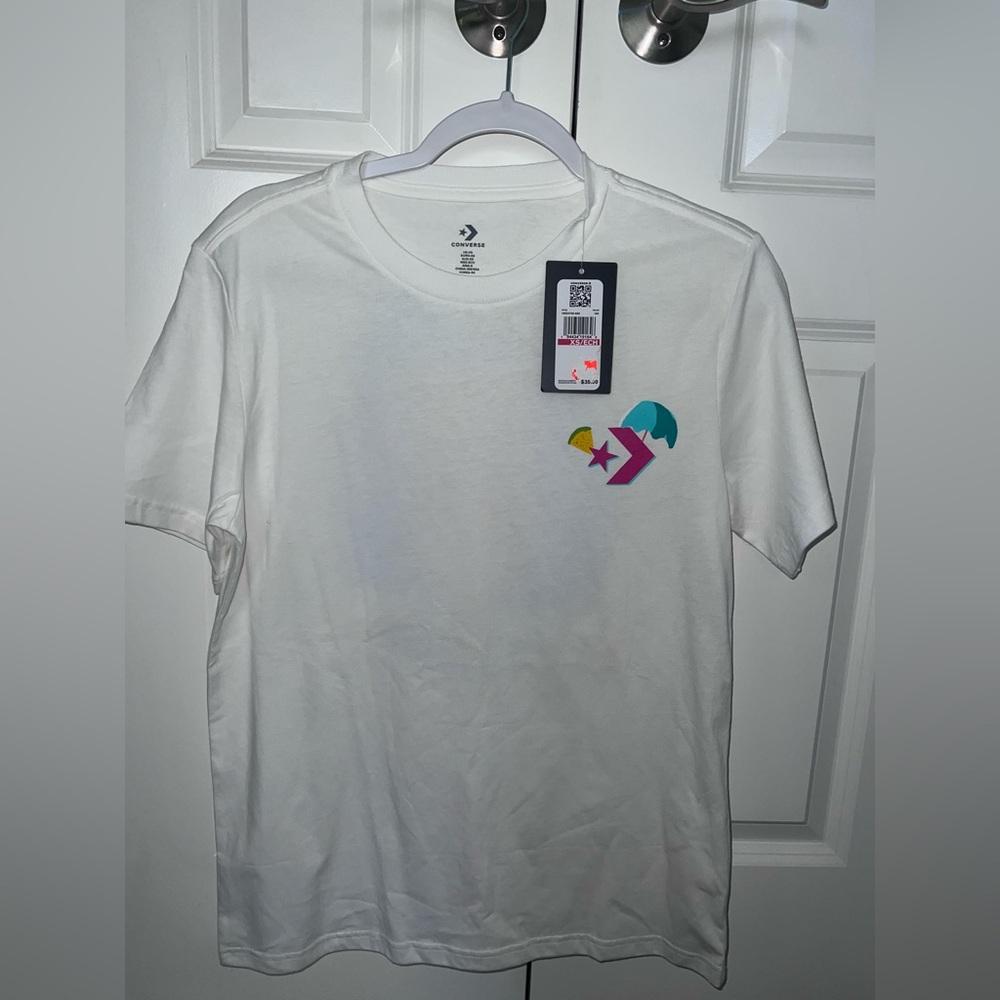 Converse Tropical T-Shirt White Colorful Graphics